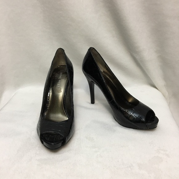 9 West Shoes - 4/ $25  9 West Black Peep Toe Pump. Size 6.